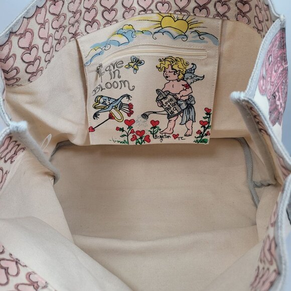 Brighton Love is in Bloom Sweet Heart Large Canvas Tote Bag - Picture 6 of 9